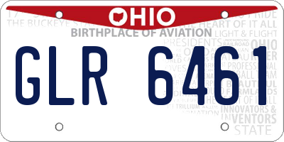 OH license plate GLR6461