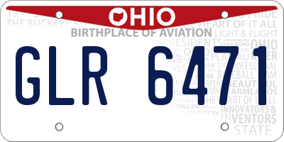 OH license plate GLR6471