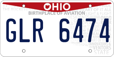 OH license plate GLR6474