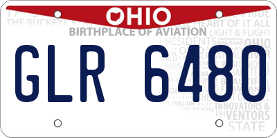 OH license plate GLR6480