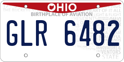 OH license plate GLR6482