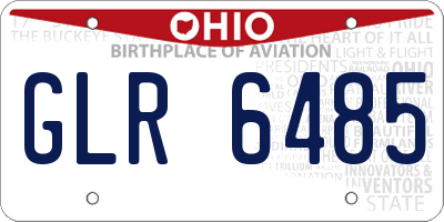 OH license plate GLR6485