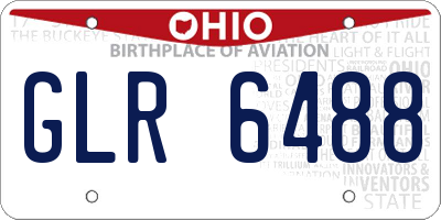 OH license plate GLR6488