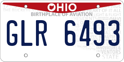 OH license plate GLR6493