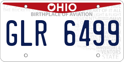 OH license plate GLR6499