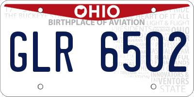 OH license plate GLR6502