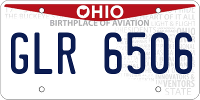 OH license plate GLR6506