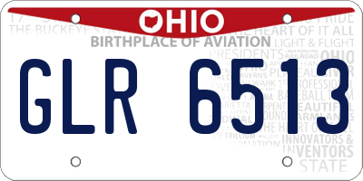 OH license plate GLR6513
