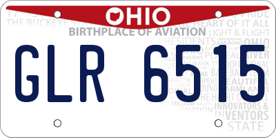 OH license plate GLR6515