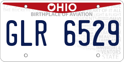 OH license plate GLR6529