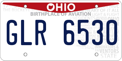 OH license plate GLR6530