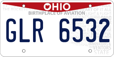 OH license plate GLR6532
