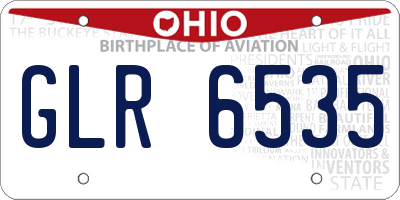OH license plate GLR6535