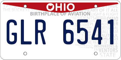 OH license plate GLR6541