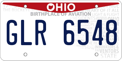 OH license plate GLR6548