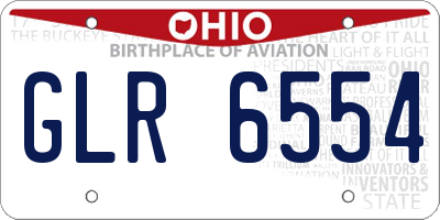 OH license plate GLR6554