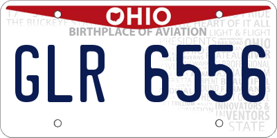 OH license plate GLR6556