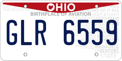 OH license plate GLR6559