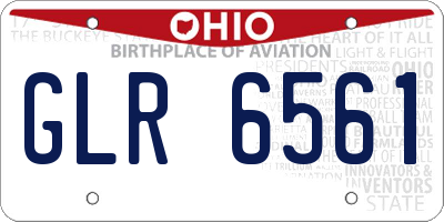 OH license plate GLR6561