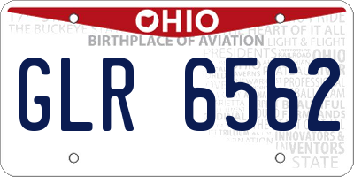 OH license plate GLR6562