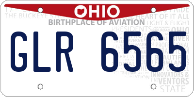 OH license plate GLR6565