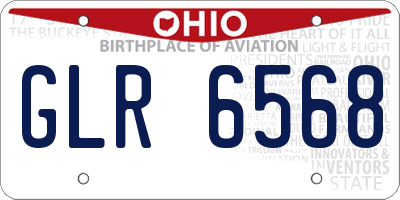 OH license plate GLR6568