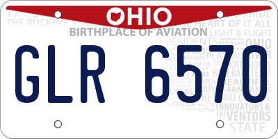 OH license plate GLR6570
