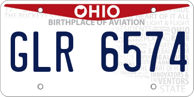 OH license plate GLR6574