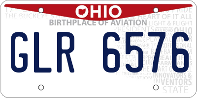 OH license plate GLR6576