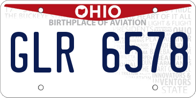 OH license plate GLR6578