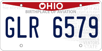 OH license plate GLR6579