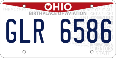 OH license plate GLR6586