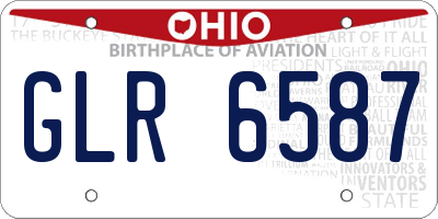OH license plate GLR6587