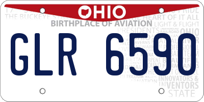 OH license plate GLR6590