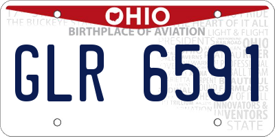 OH license plate GLR6591