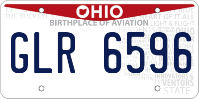 OH license plate GLR6596