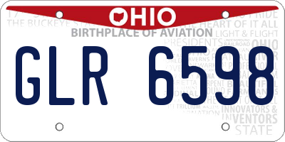 OH license plate GLR6598