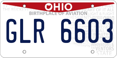 OH license plate GLR6603