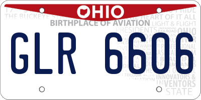 OH license plate GLR6606