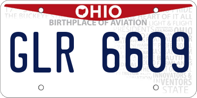 OH license plate GLR6609