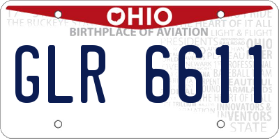 OH license plate GLR6611