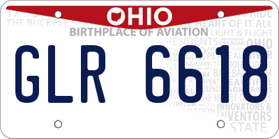 OH license plate GLR6618
