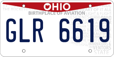 OH license plate GLR6619