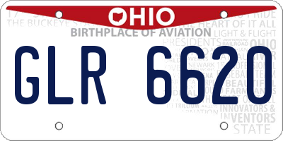 OH license plate GLR6620