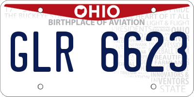 OH license plate GLR6623