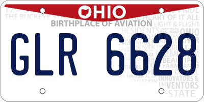 OH license plate GLR6628