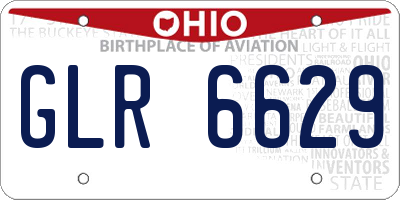 OH license plate GLR6629