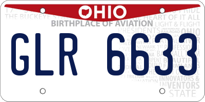 OH license plate GLR6633