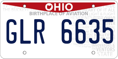 OH license plate GLR6635