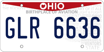 OH license plate GLR6636